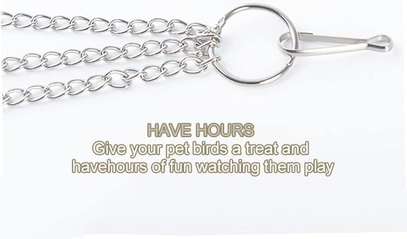 3PCS Stainless Steel Pet Parrot Bell Toy for Bird Parrot Parakeets Hanging Small Bird Toys Hanging Bell Ornaments image number 2