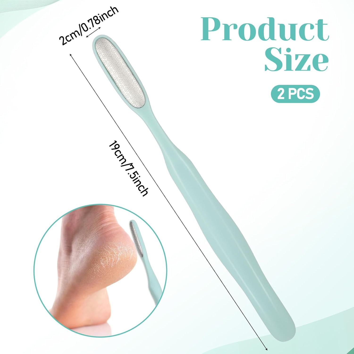 YBEATY 2Pcs Mini Foot File Precision Callus Remover Foot Files Callus Remover Bunion Scrubber Smooth Feet Heel Scraper for Toe Gaps Hard Skin Pedicures Hands in Shower Cracked Feet image number 5