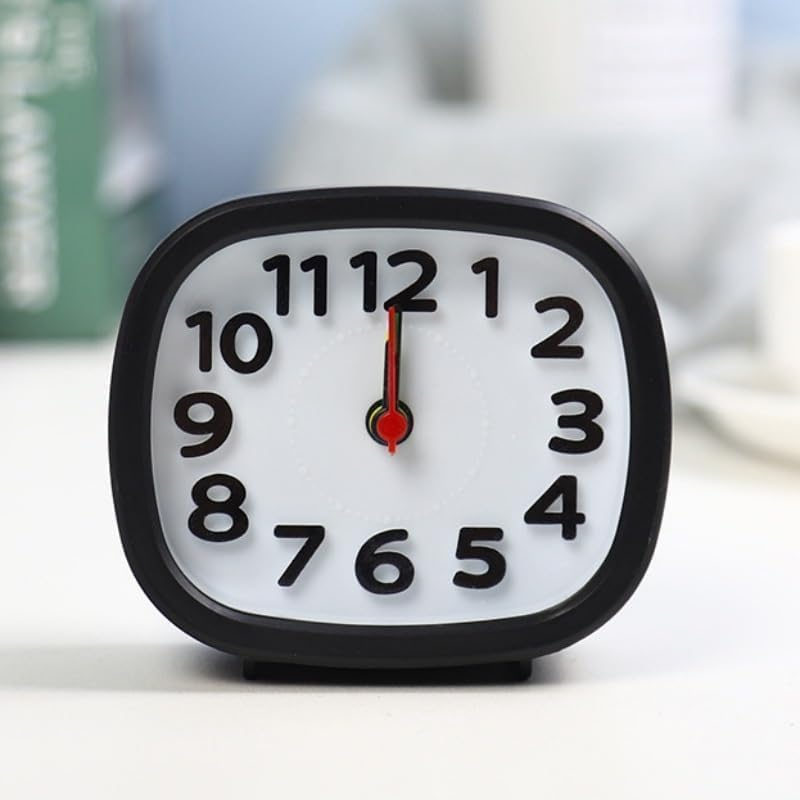 Analog Alarm Clocks for Bedrooms, Digital Alarm Clock for Kids Silent Alarm Clock Wall Clock Decor Wind up Clock Compact Alarm Clock Travel Home Decoration Small Clock image number 2