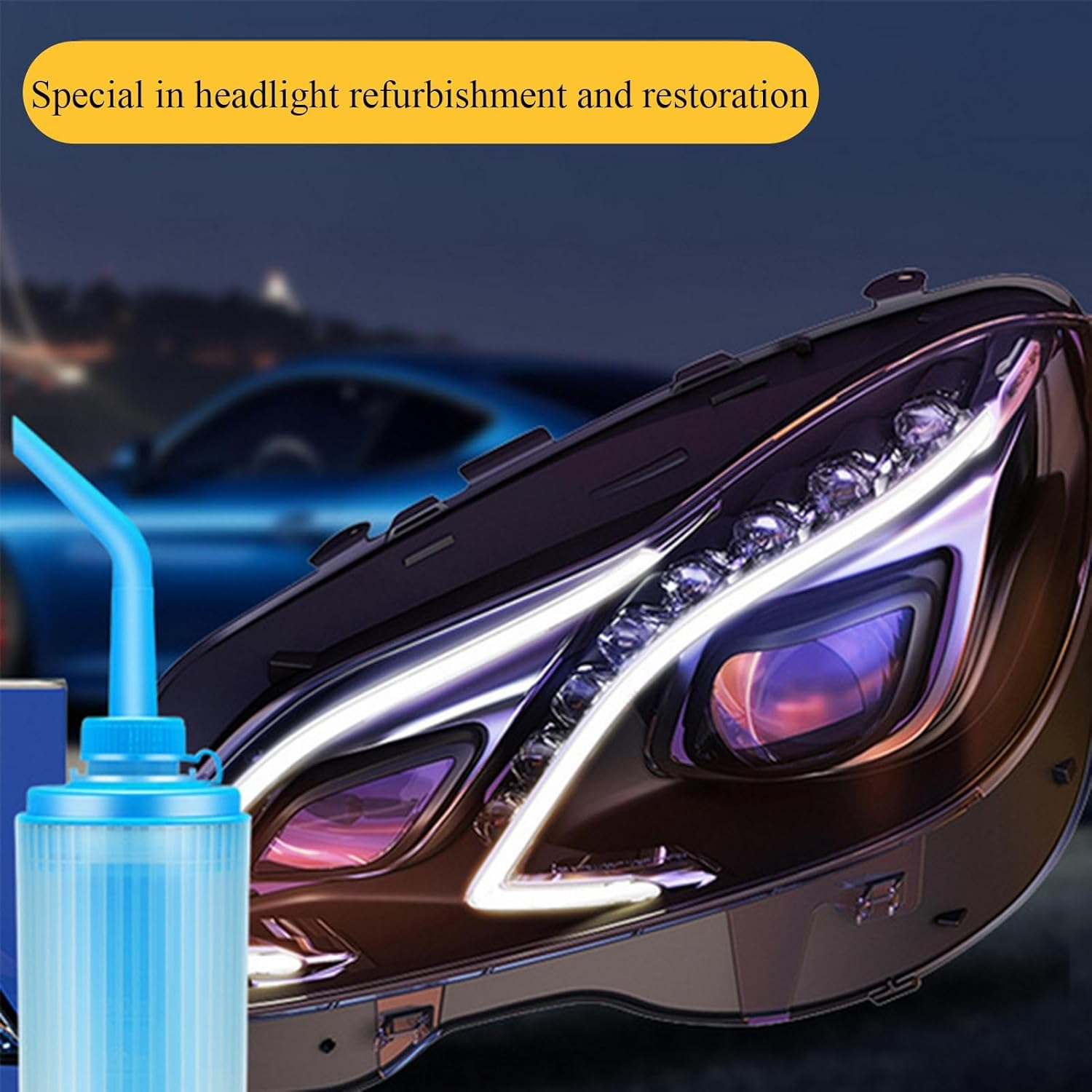 Headlight Restorer Kit | Automotive Headlight Restoration Kit Polishing Repair Kit,Yellowing Car Care with Repair Liquid Restorer Kit for Headlight image number 1