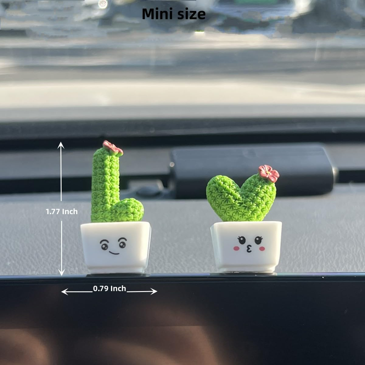 Car Rearview Mirror Accessories, Succulent Cactus Dashboard Decor, Car Ornament, Car Accessories Aesthetic, Interior Decoration Accessories for Car Rearview Mirror and Dashboard, Funny Ornament Gifts image number 6