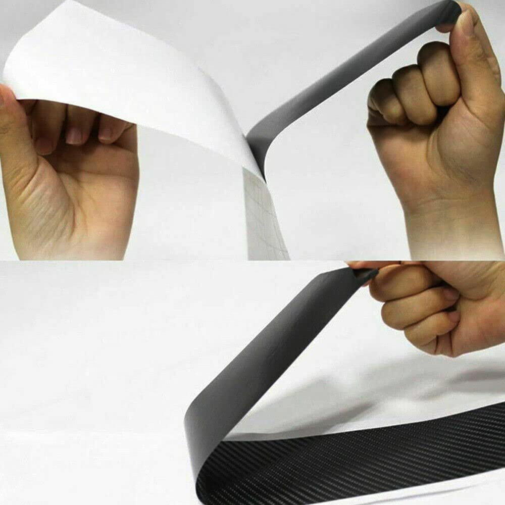4D Carbon Fiber Car Sticker Door Sill Side Scuff Plate anti Scratch Protector image number 2