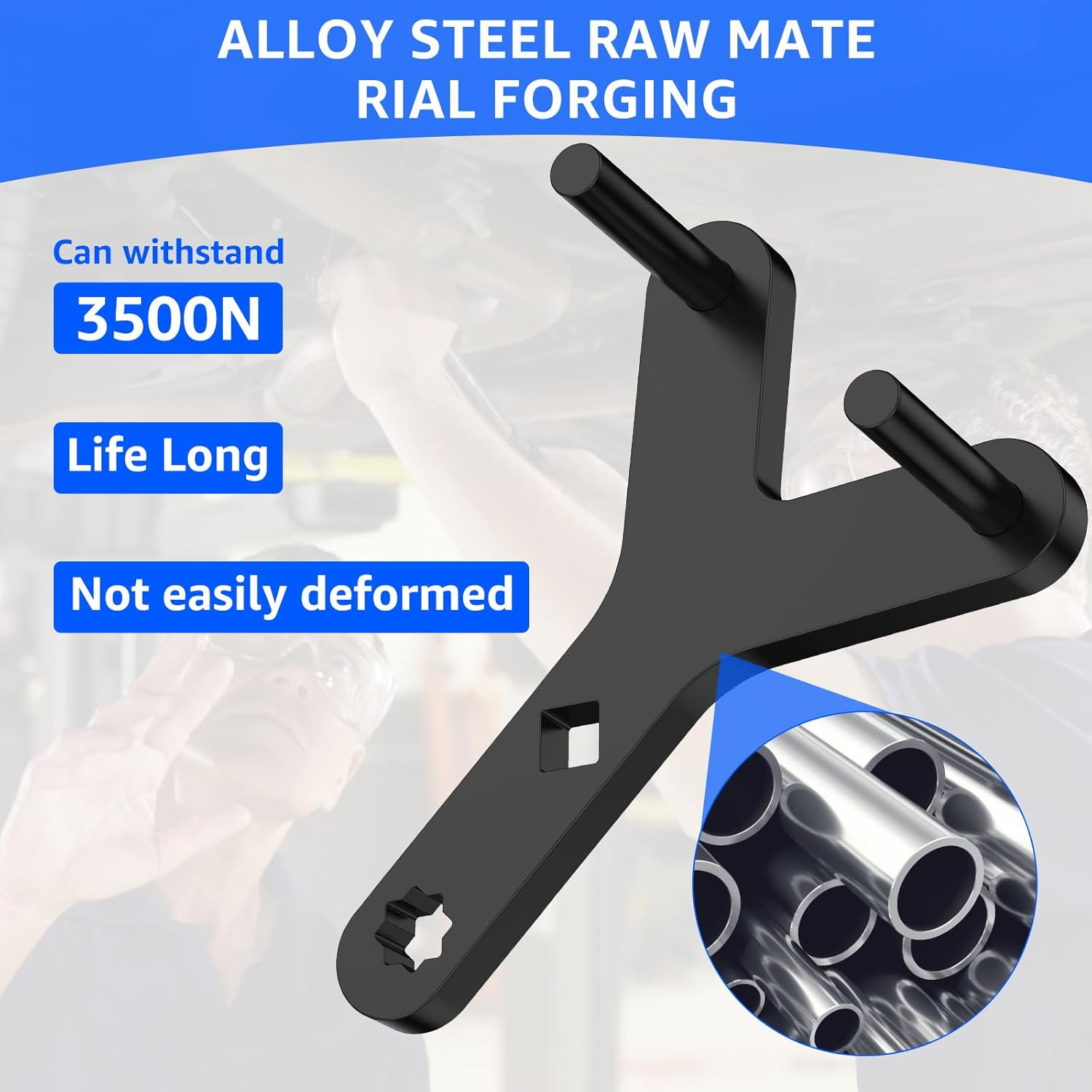 Lower Control Arm Prying Tool,Alloy Steel Suspension Specialty Bushing Tool,Automotive Lower Ball Joint Pry,Versatile Control Arm Bushing Removal Tool for Front Wheel Drive Vehicles Small Vans (B) image number 3