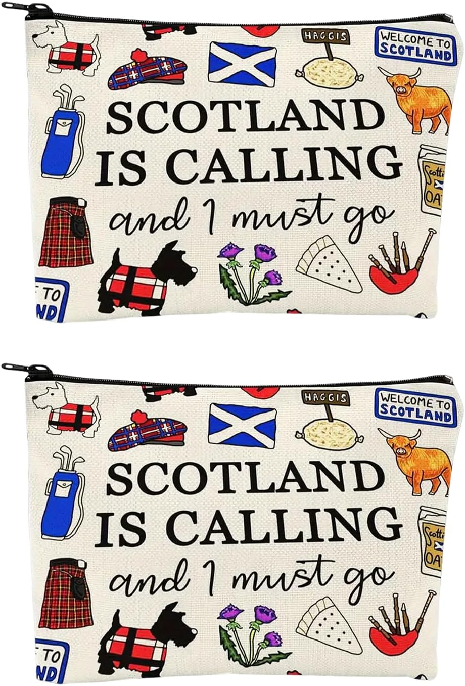 2-Piece Letter Printed Makeup Bag, Creative Cartoon Pattern, Personalised and Fashionable, Multifunctional Storage Bag for Women, Practical Outdoor Makeup Bag image number 2