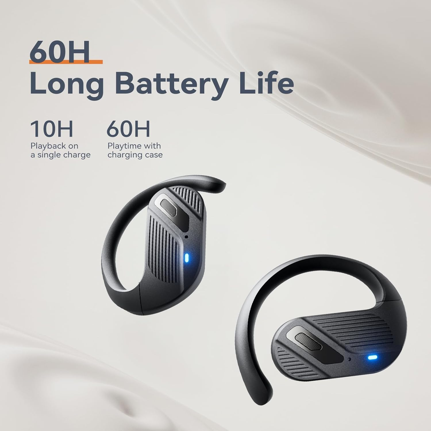 Sanag G1S Open Ear Headphones Wireless Bluetooth 5.4, Best Lightweight Air Conduction Headset, 360&deg; Stereo Sound, 60H Playtime, Location Search, Ear Earbuds for Running Workouts Sport image number 1