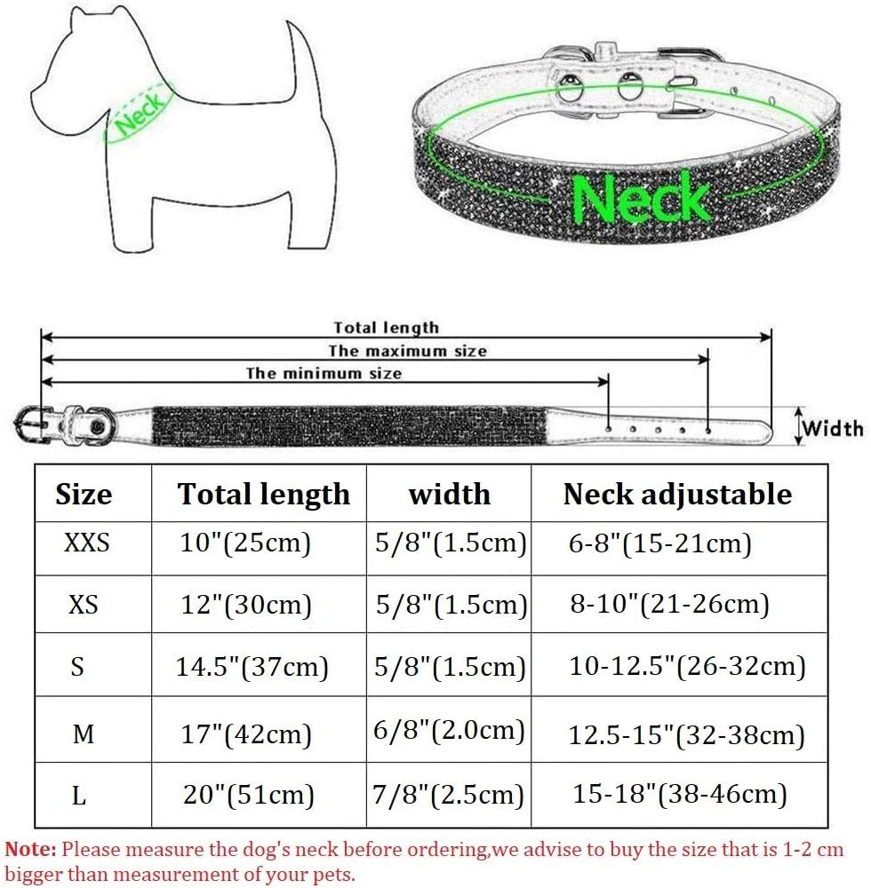 ETOPARS Dog Collar and Lead with Rhinestones, Crystal Diamond Cat Dog Collar Lead Set, Dog Collar Harness, Dog Rhinestone Collar image number 4