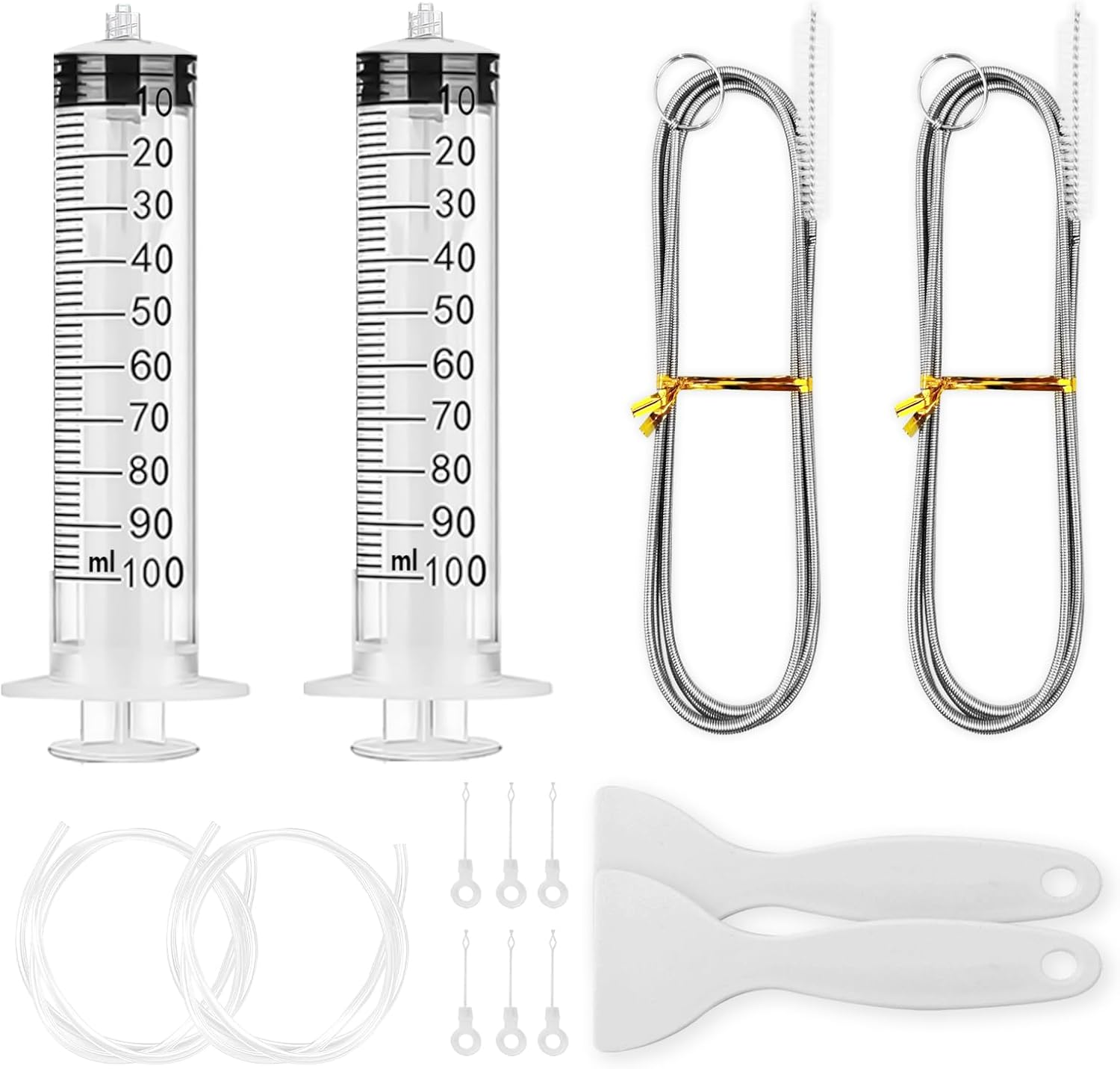 14-Piece Fridge Cleaning Set, Fridge Drain Cleaning, Fridge Cleaner Set with Fridge Brush, Hose, Syringe, De-Icing Shovels, Plunger, for Unblocking Drain Holes, Refrigerators image number 2