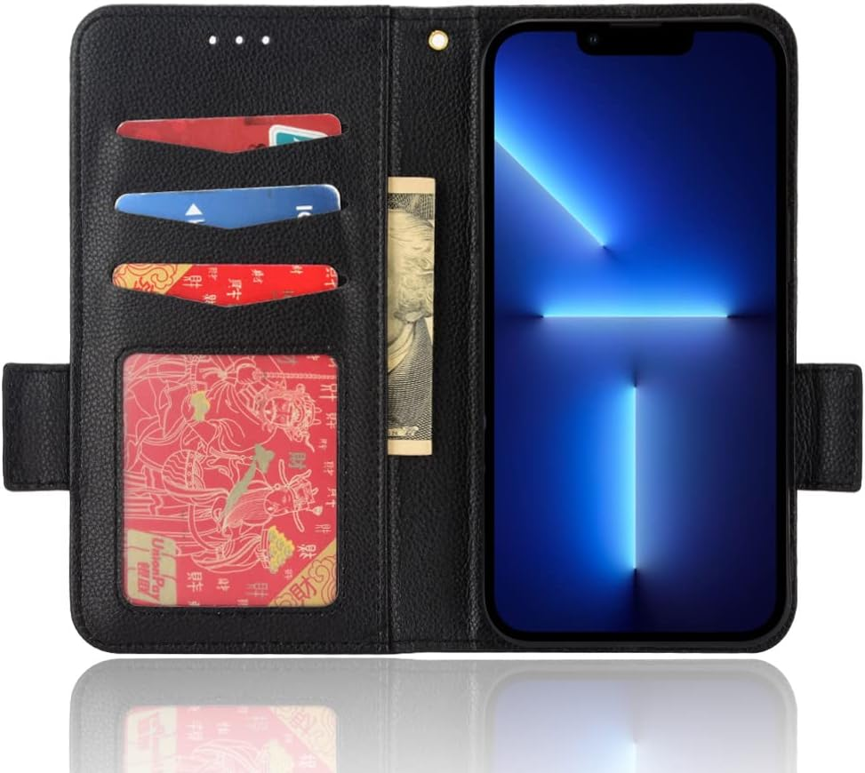 Topme Leather Case for Samsung Galaxy S25+ / Samsung Galaxy S25 plus (6.7 Inches), [Simple Phone Case with Lychee Pattern] - Dark Blue