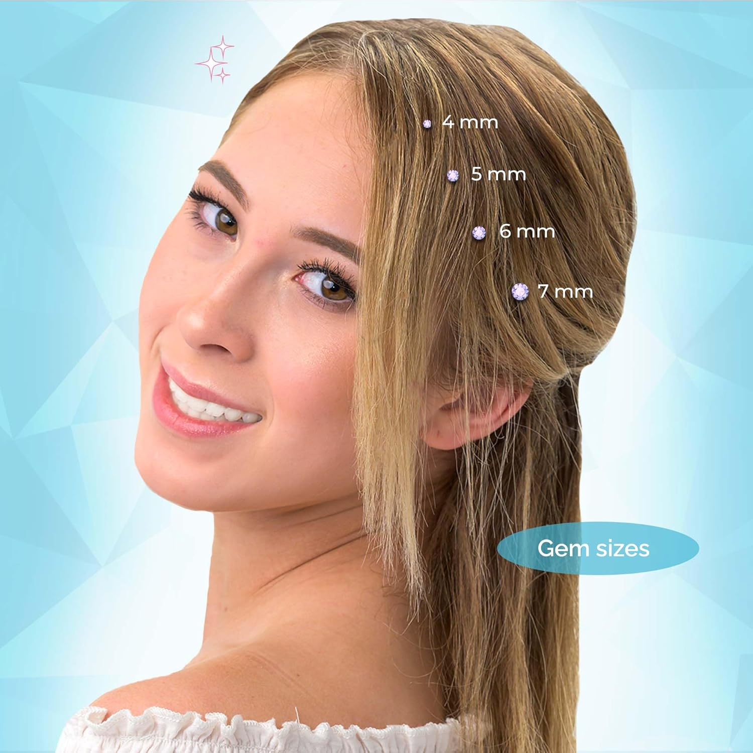 Blinger&reg; on the Go Mini Starter Kit &ndash; Bright (Lime Green) | 80 Rhinestones | Hair Styling Tool | Hair-Safe &ndash; Bling in Brush Out image number 4