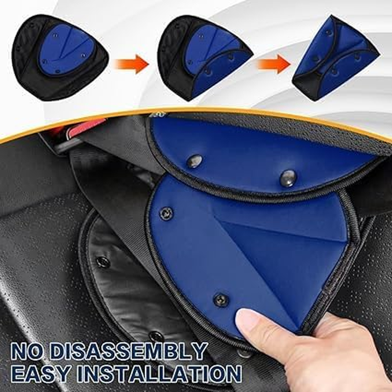 1Pcs Car Seat Belt Adjuster, Car Belt Cover, Travel Car Seat Belt Cover, Car Seat Belt Adjuster, Car Seat Straps Shoulder Adjuster Automotive Interior Accessories for Kids Adults (Blue, One Size) image number 4