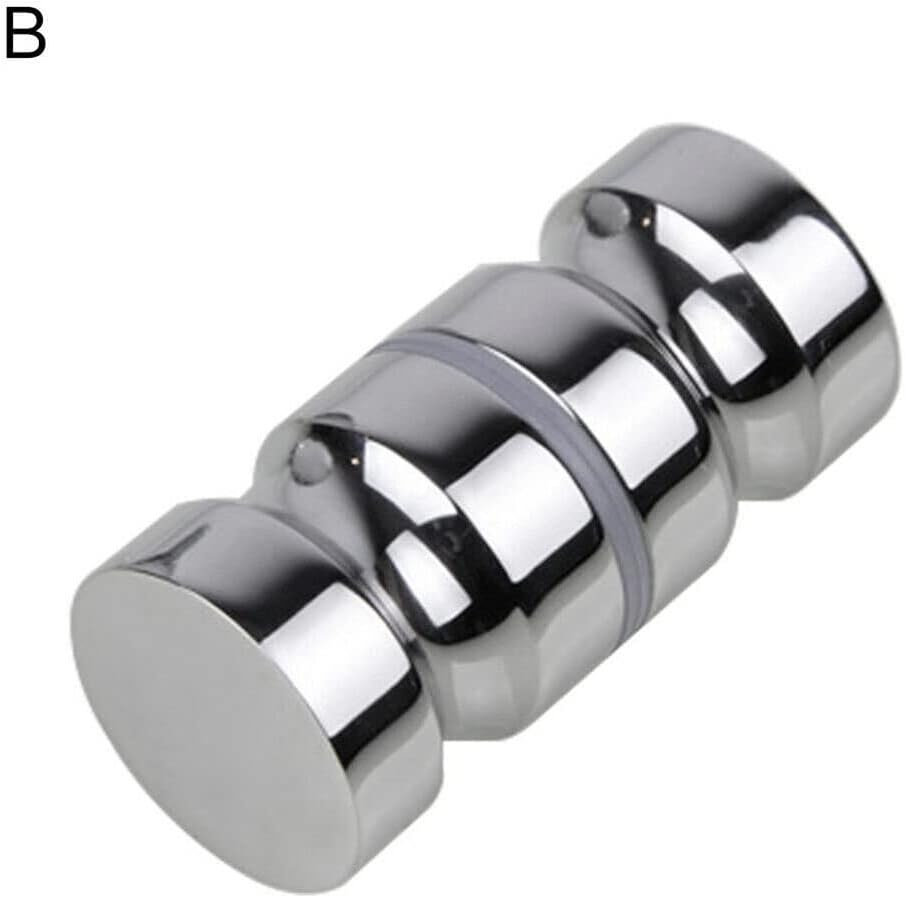BIGTEDDY Back-To-Back Glass Door Knob Puller Push Handle Bathroom Shower Stainless Steel image number 4