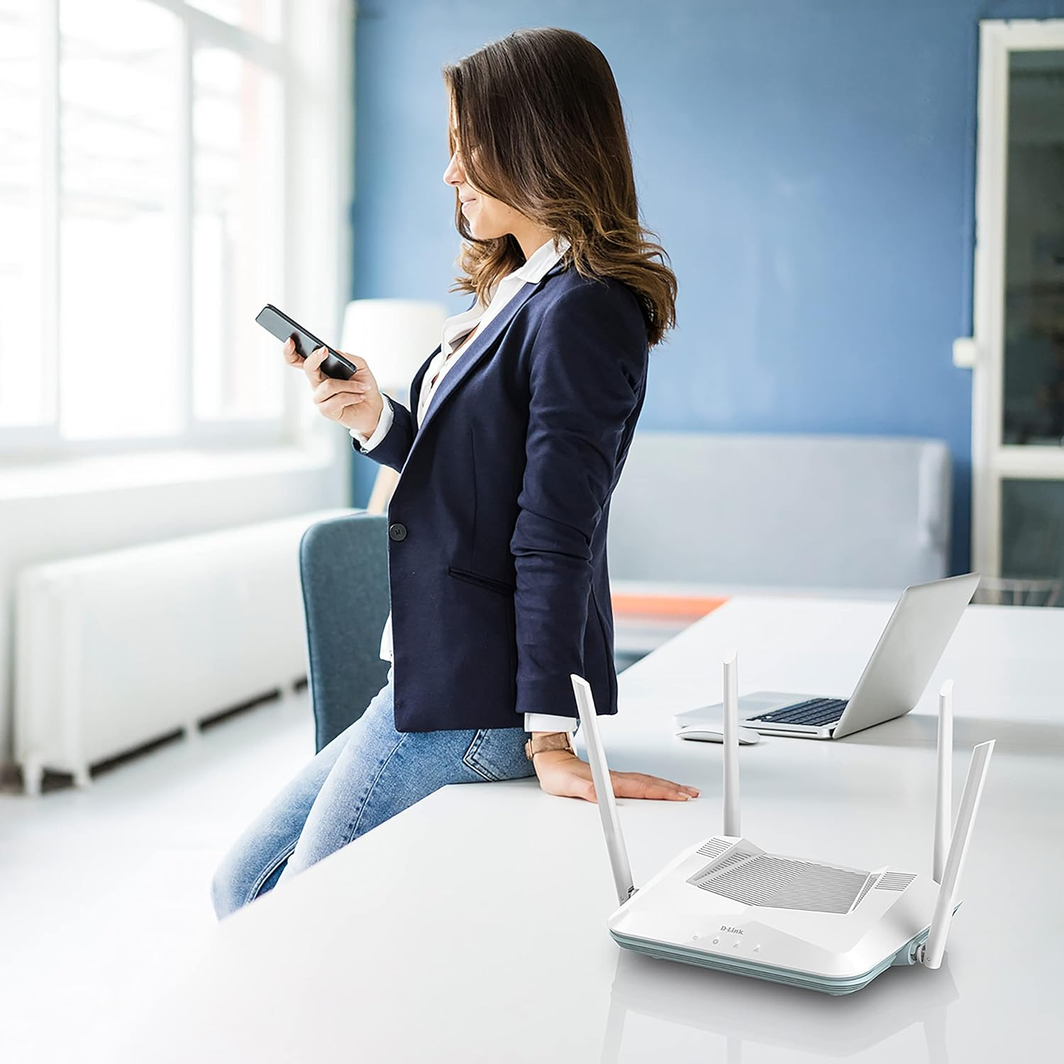 D-Link R32 Eagle PRO AI AX3200 Smart Router with AI Wi-Fi/Traffic Optimiser, DFS, AI Parental Control, Gigabit Ports, MU-MIMO, 1024 QAM, OFDMA, WPA3, Mesh-Ready. Works with Alexa/Google Assistant image number 4