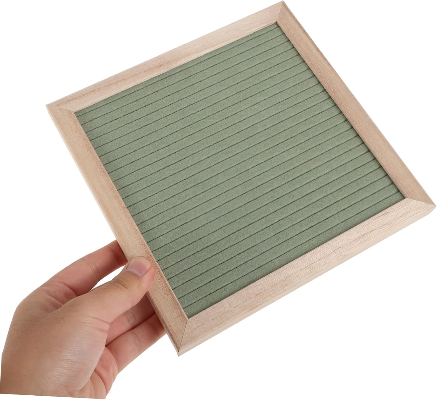 Wooden Letter Board DIY Felt Letters 20Cm Avocado Green Nursery Decor Memo Board Stand for Baby Photo Props and Announcement Sign image number 3