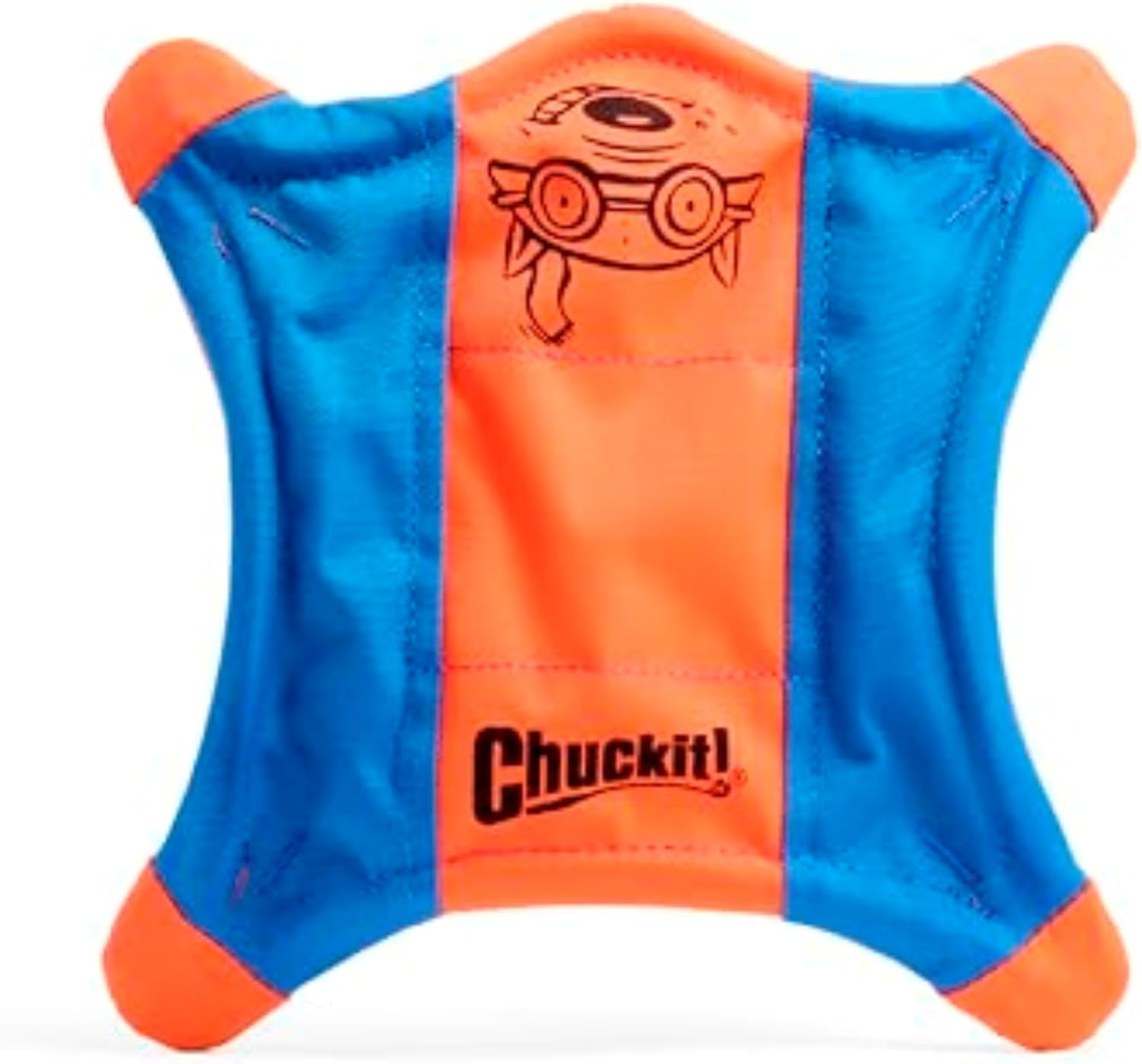 Chuckit Flying Squirrel Fetch Dog Toy, Size Medium (9.5" Diameter), Orange & Blue, for Medium Dog Breeds image number 5