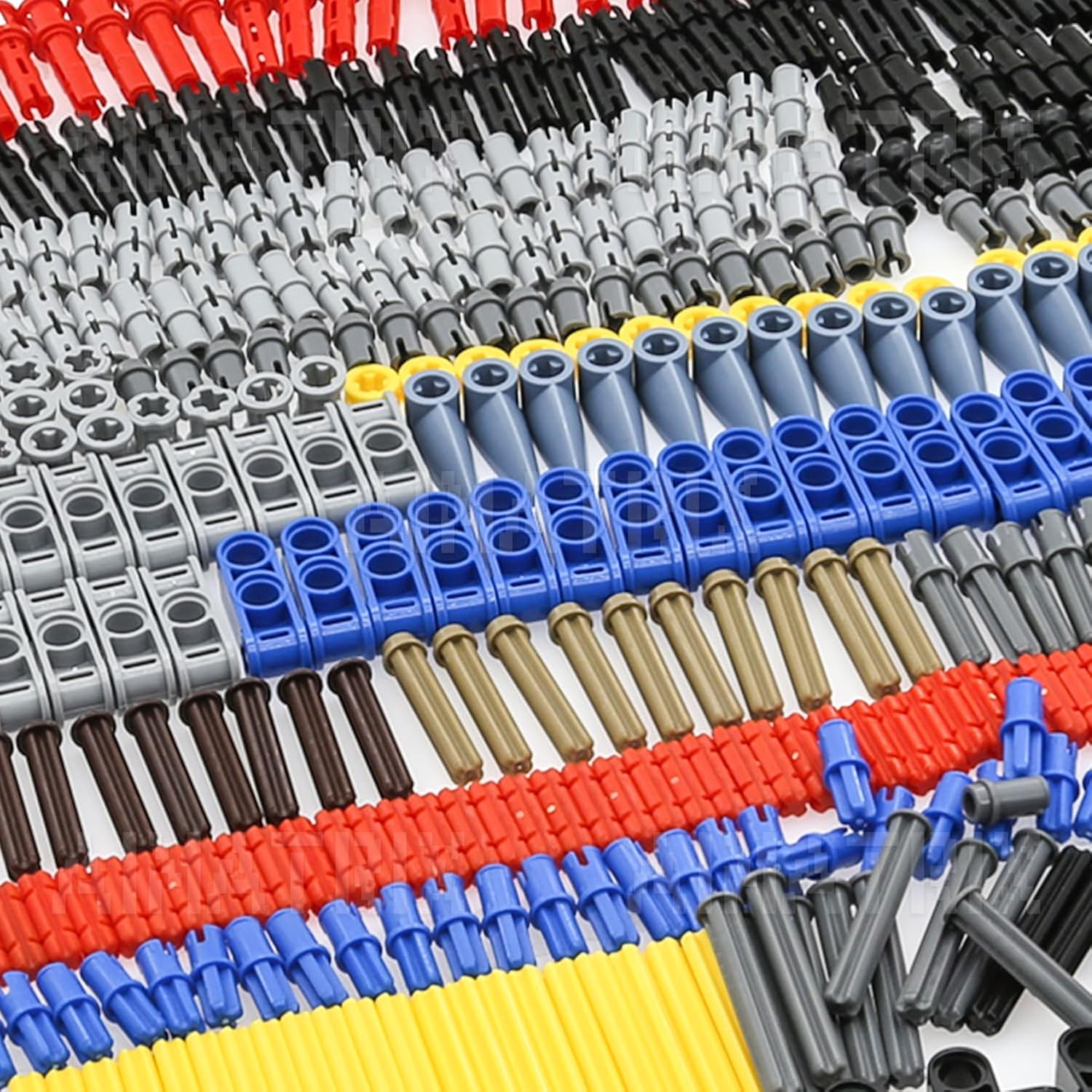 AIMATRIX 884Pcs Technic-Parts Pin-Connector-Axle Compatible with Mainstream Building Block Brands, Technic Tooth-Chain-Link-Bush Etc. MOC Replacement Pieces and Parts. image number 3