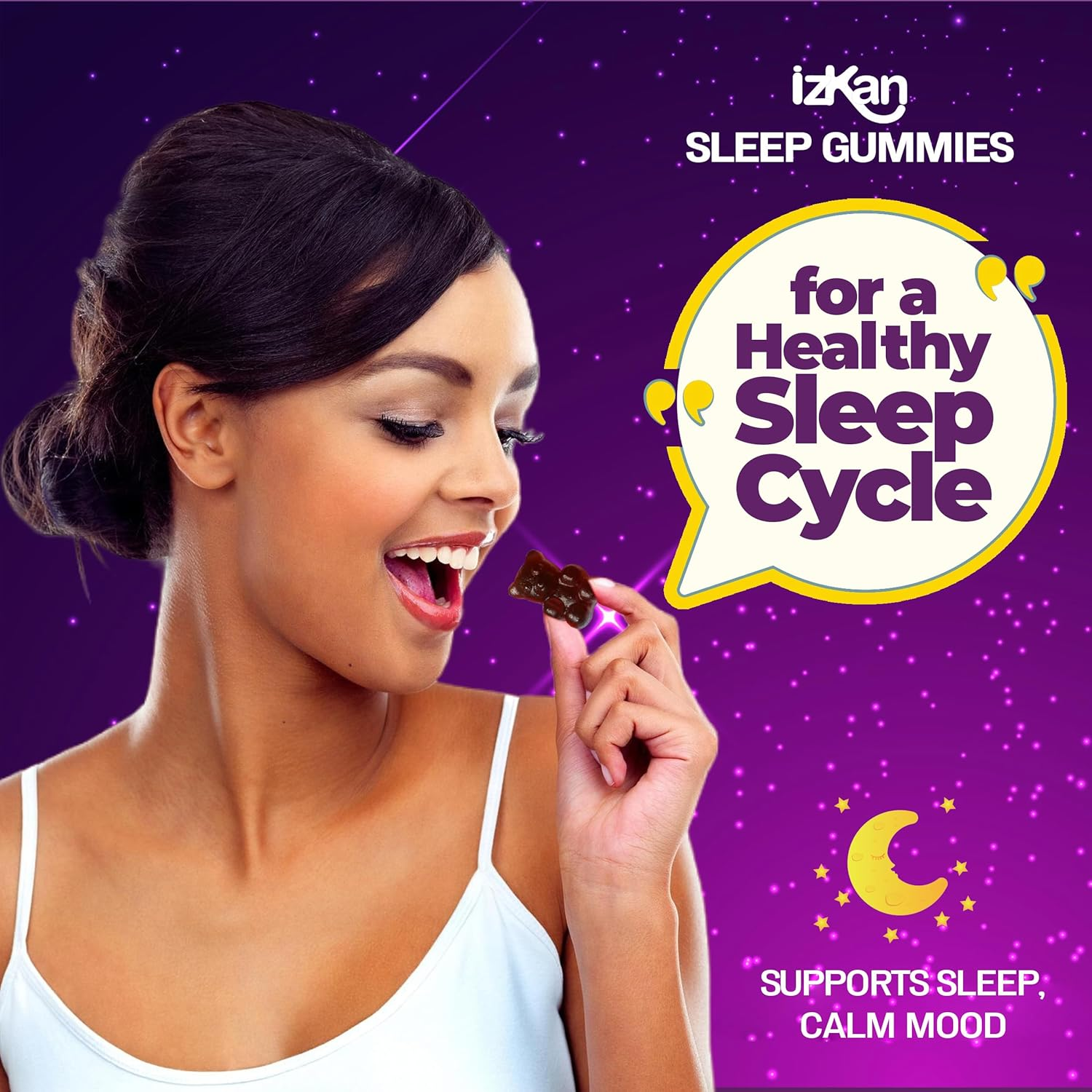 Pro Sleep Gummies for Adults with Magnesium, L-Theanine, 5 HTP, Valerian Root, Passionflower Extract, Glycine, Chewable Sleep Supplement |Bed Time Aid| |Calm Mood| Vegan 60 Gummies |Berries Flavour| (1) image number 1