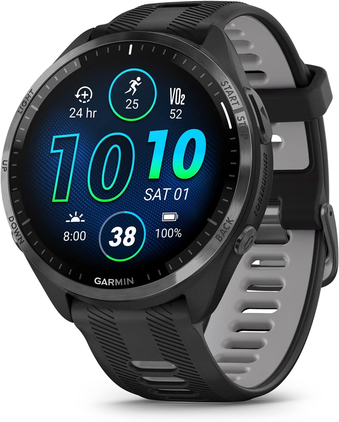 Garmin Forerunner 965 Running Smartwatch, Colorful AMOLED Display, Training Metrics and Recovery Insights, Black and Powder Gray image number 3