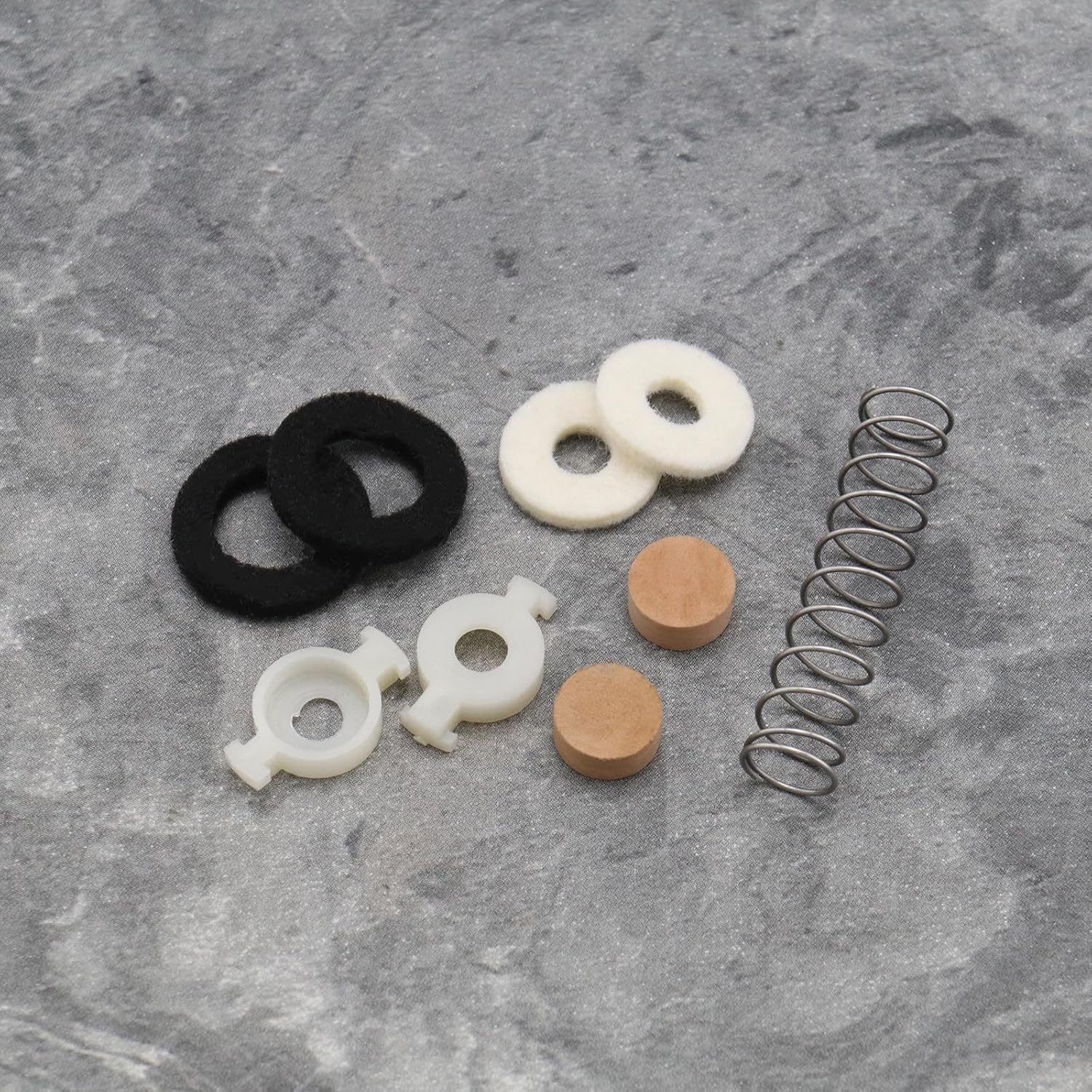 28Pcs Trumpet Repair Kit Brass Instrument Maintenance Parts Trumpet Valve Spring Felt Washers Cork Pad Piston for Bb Trumpet/Cornet/Bb Pocket Trumpet image number 4