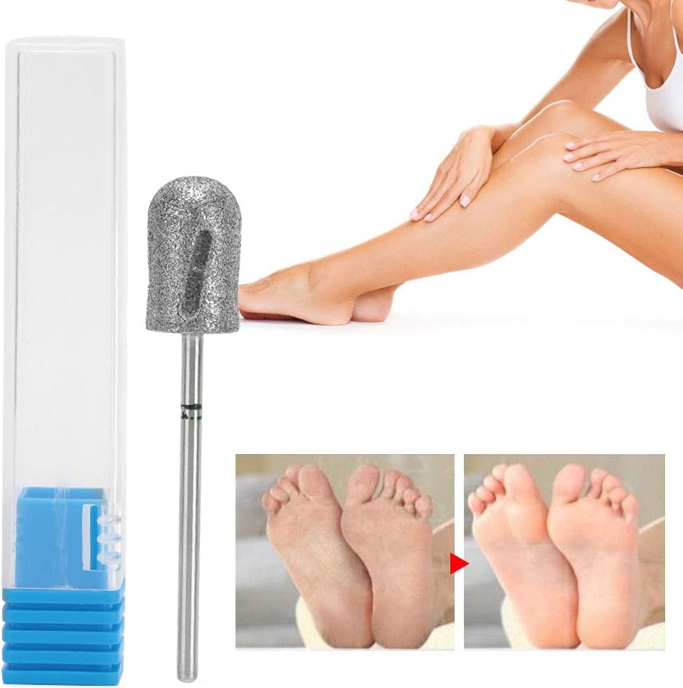 Sonew Diamond Pedicure Cone Drill, Stainless Steel Toenail Drill, Pedicure, Foot Calluses, Grinding Polishing Head for Cracked Skin, Corns, Callus Removal, Feet File Nails for Manicure and Pedicure