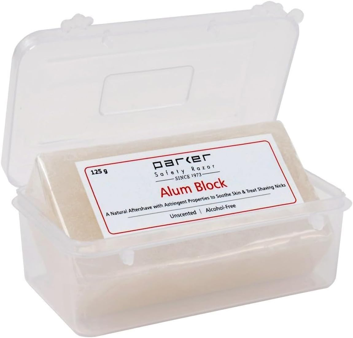 Parker Safety Razor'S Large Alum Block with Travel Case (125 G / 4.4 Oz.) - a Natural Aftershave with Antiseptic Properties image number 3