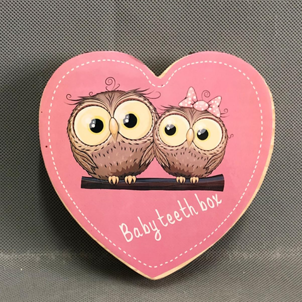 LIFKOME First Tooth Keepsake Box Wooden Alphabet Storage Case for Teething Christening image number 4