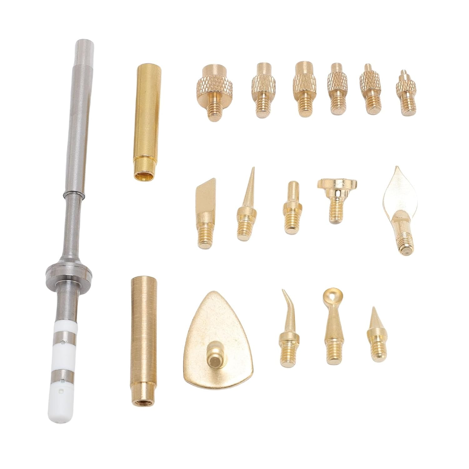 Heat Set Insert Tool 3D Printing Smoothing Kit, Brass Tips Female Thread, Compatible TS100 Soldering Iron 18PCS for ABS PLA Nylon Model Finishing image number 3