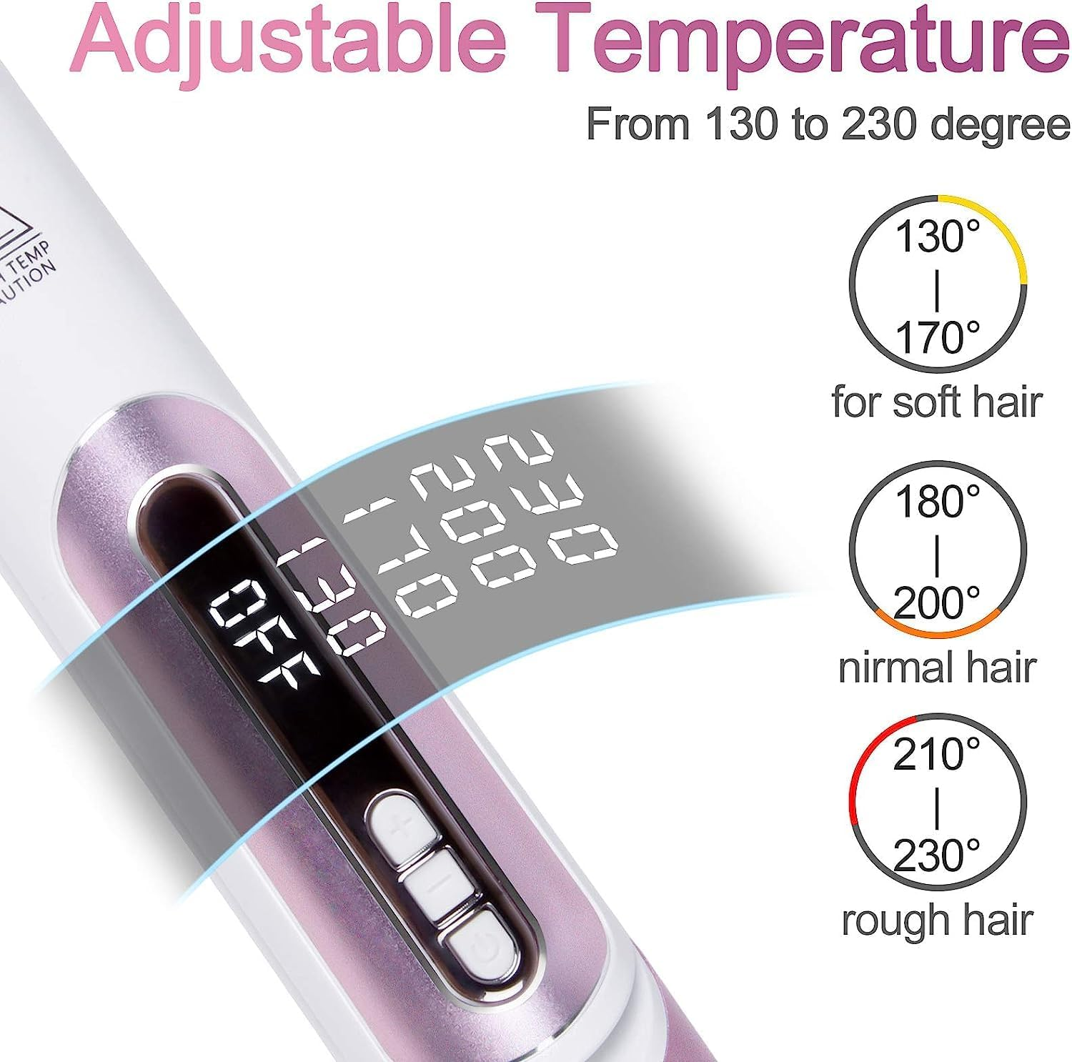 Himaly 2-In-1 Hair Straightener for Straightening and Waves, 6 Temp Settings & 30S Fast Heating, LCD Display, 130&deg;C - 230&deg;C, Suitable for Home and Travel image number 3