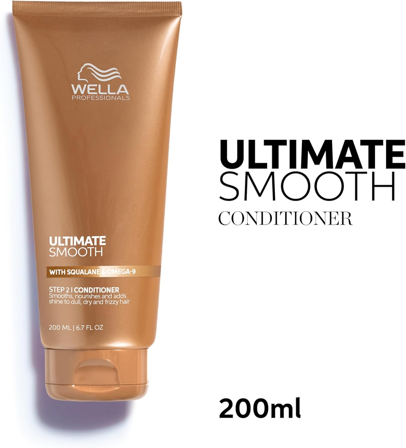 Wella Professionals ULTIMATE SMOOTH Conditioner - Conditioning Hair Treatment with Squalane & Omega 9 - for Dry, Dull & Frizzy Hair (200Ml) image number 4