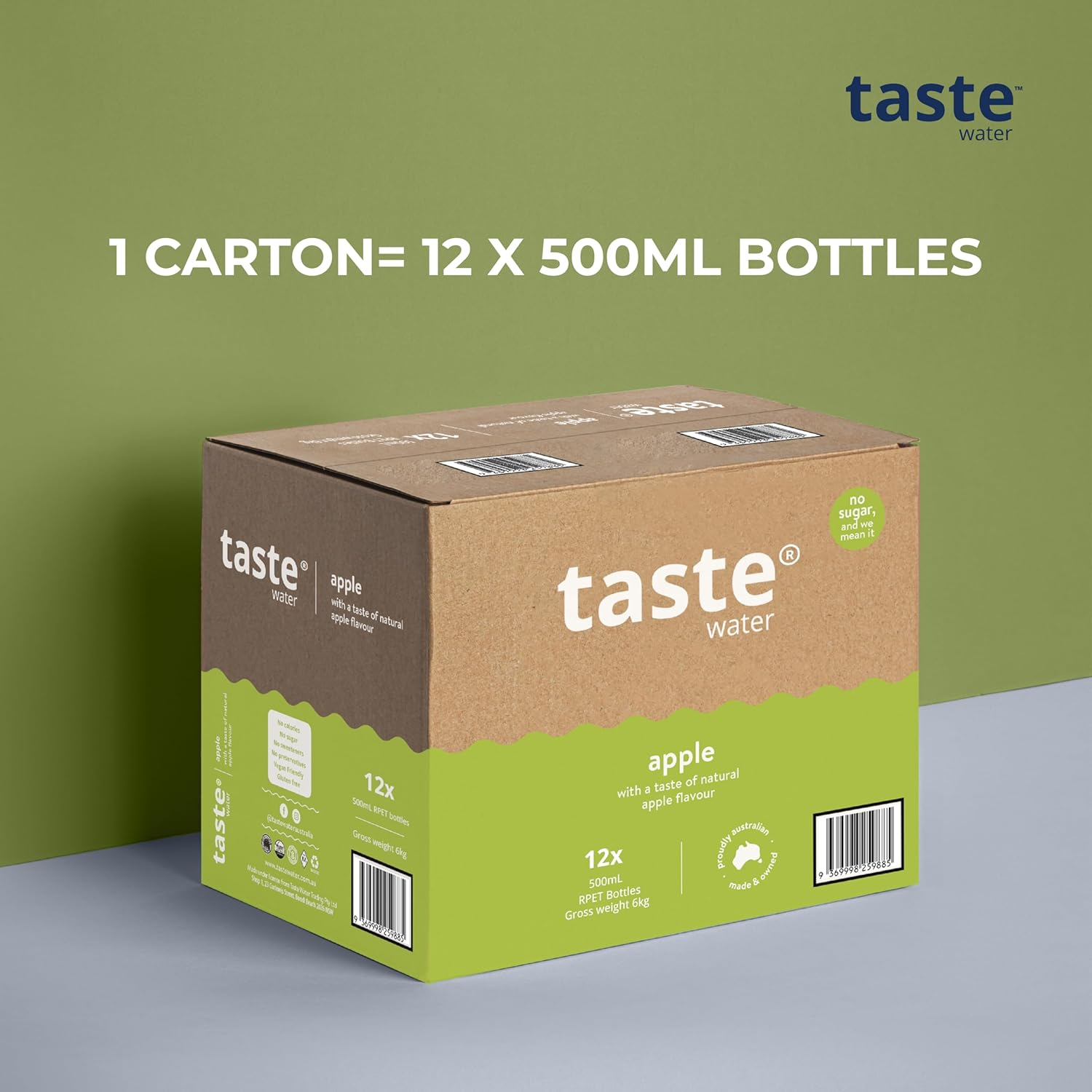 Taste Water Natural Apple Flavour, Fruit-Infused Water for a Healthy Lifestyle, Zero-Calorie Hydration, Zero Sugar, No Preservatives, No Sweeteners, 12 X 500Ml image number 5