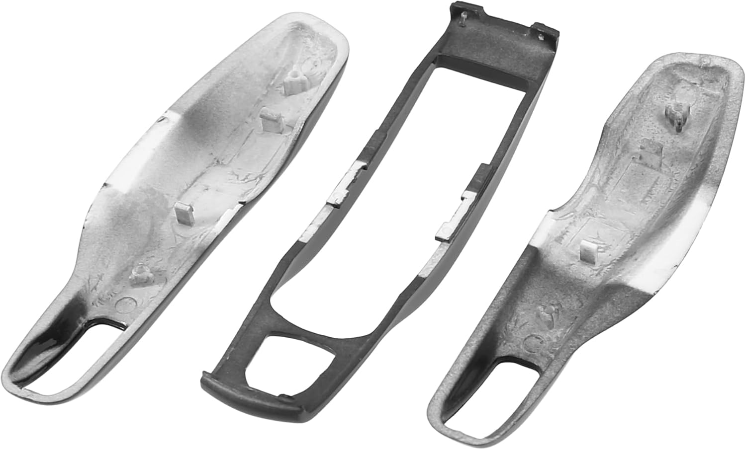 X AUTOHAUX 1 Set Gloss Black Car Remote Key Cover Key Fob ABS Case Cover Shell for Porsche Cayenne Panamera Macan - Black image number 4