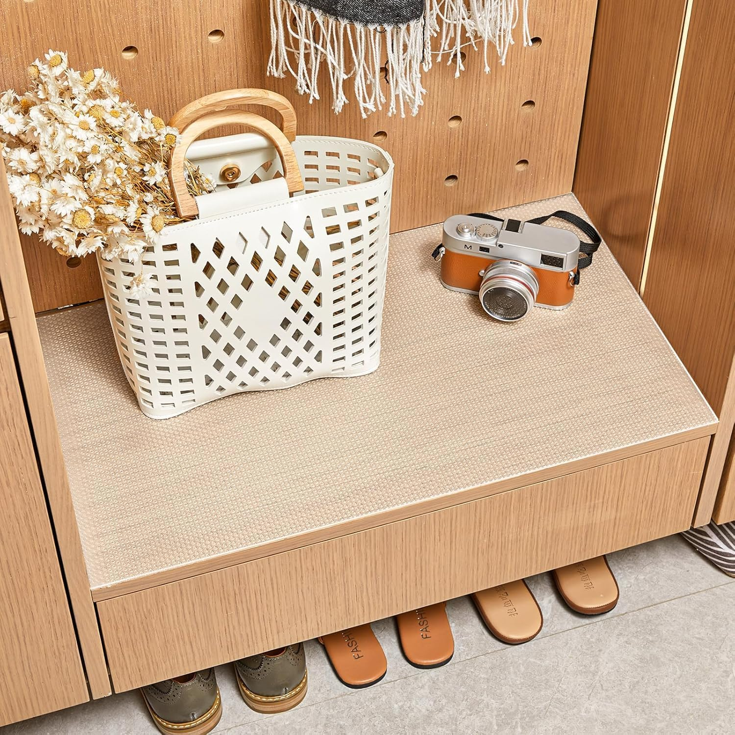 2 Pack Clear Drawer Liners Non Slip 60Cm X 500Cm - Waterproof Kitchen Shelf Liner, Transparent Cabinet & Cupboard Liner for Fridge, Pantry, Countertop - Easy Cut, Washable, Odor-Free