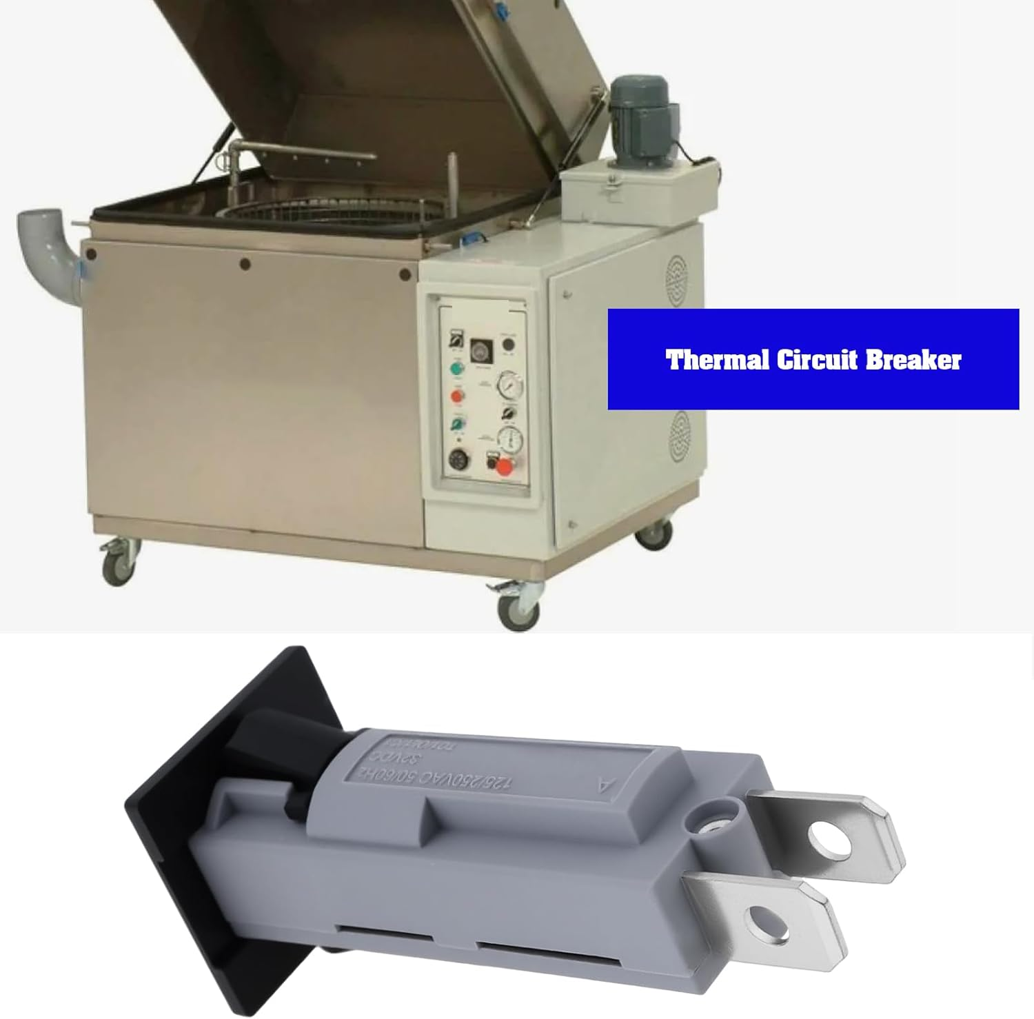 3Pcs W Type 20A 2Pin Thermal Circuit Snap-In Breaker Fuse Suitable for Transformers Motors Battery Chargers image number 1