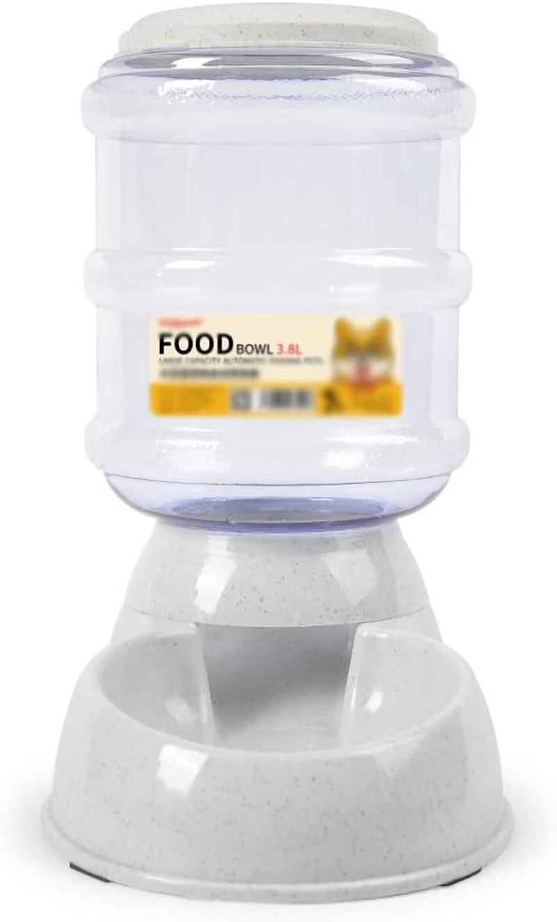 Automatic 3.8L Blue Food Dispenser Pet Dog Cat Puppy Dispenser Feeder Bowl Bottle