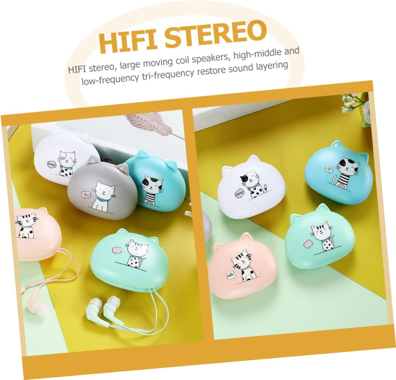 POPETPOP In-Ear Wired Earphones with Microphone Compatible with Huawei Phones Portable Corded Headphones for Computer Use Dc5.00 Voltage