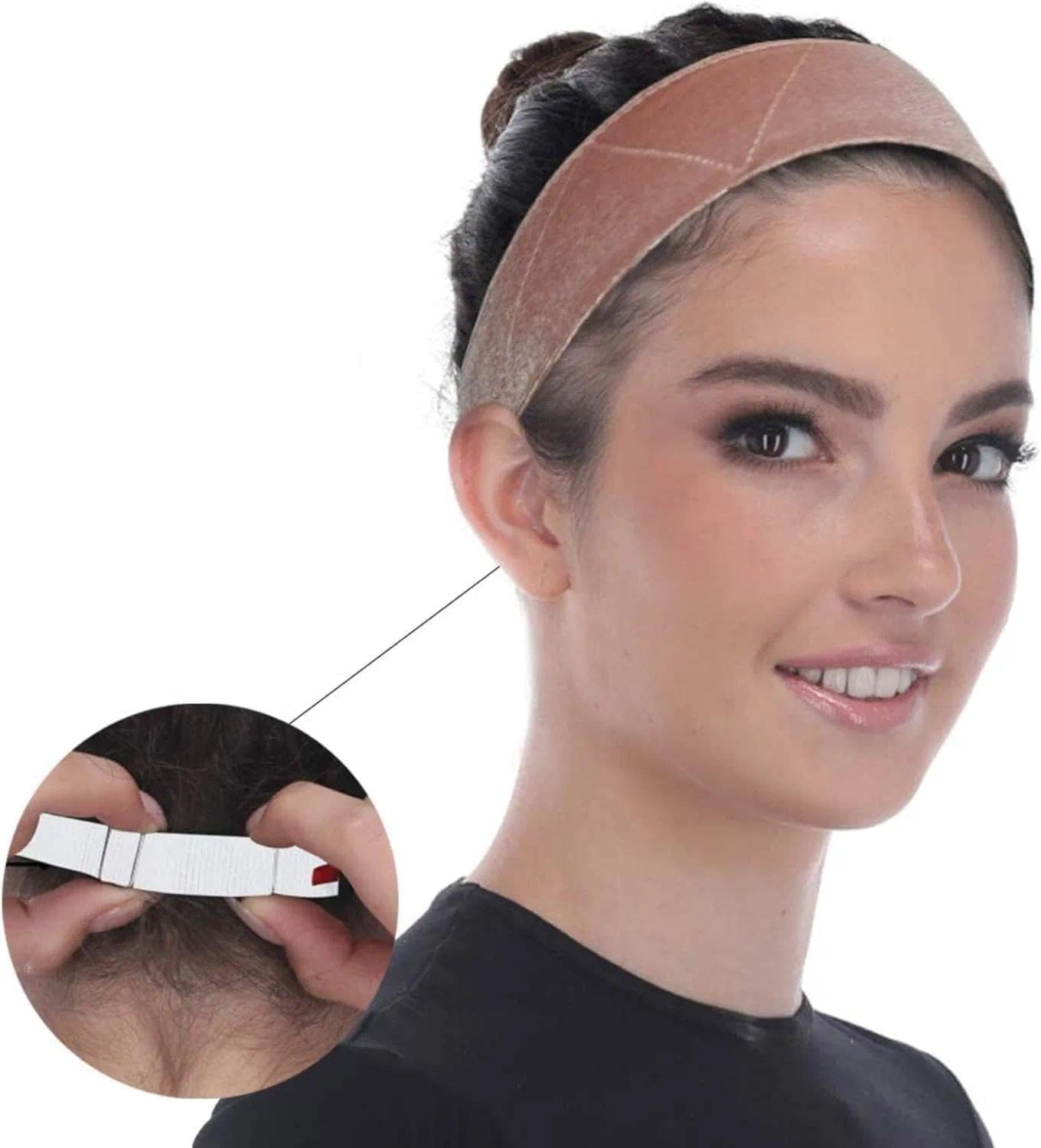 Adjustable Wig Grip Band Non Slip Breathable Lightweight Velvet Headband Wig Accessory Pink Ruibex image number 4