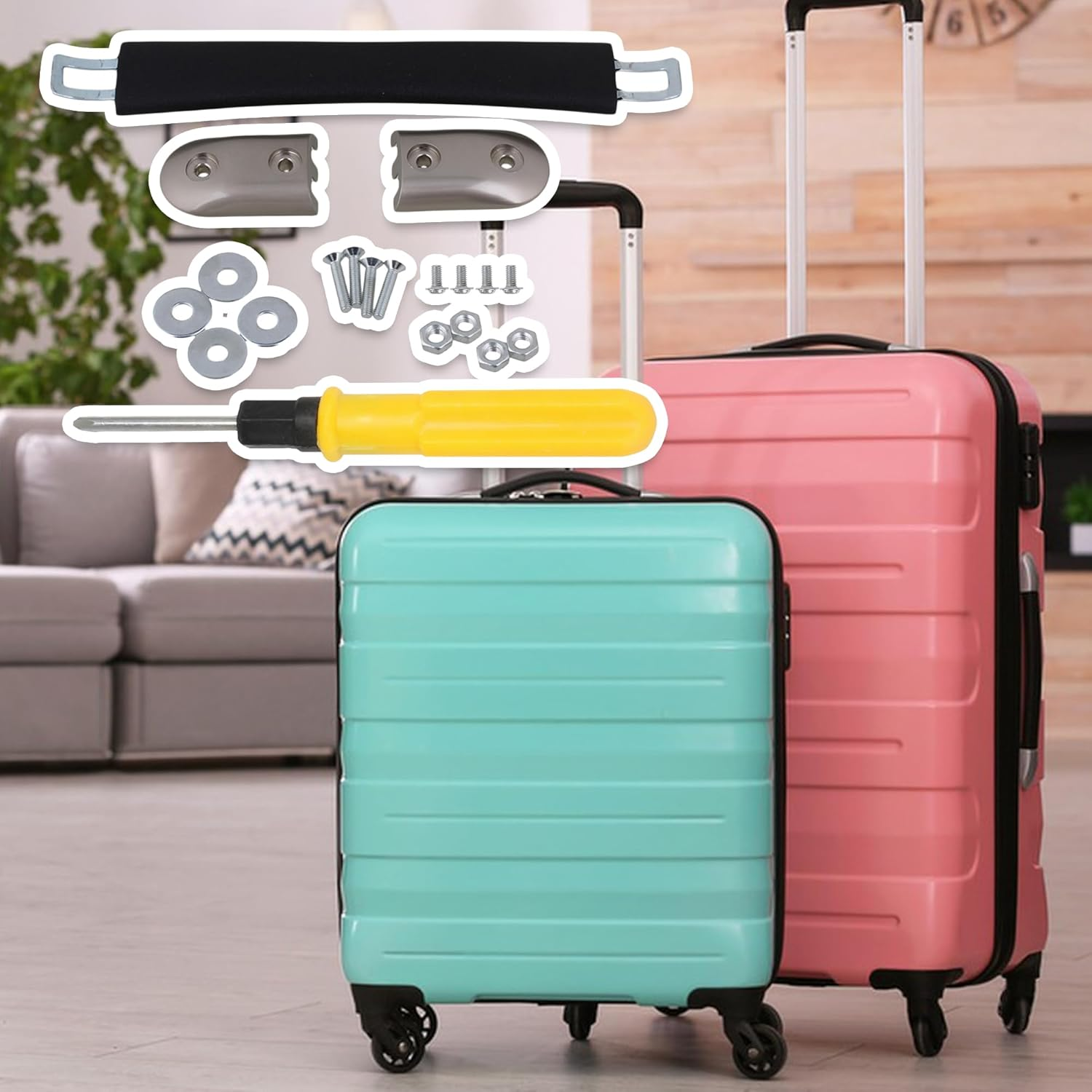 Mxfans Suitcase Luggage Suitcase Handle 6.5" Replacement Strap Flexible Handle Replacement image number 4