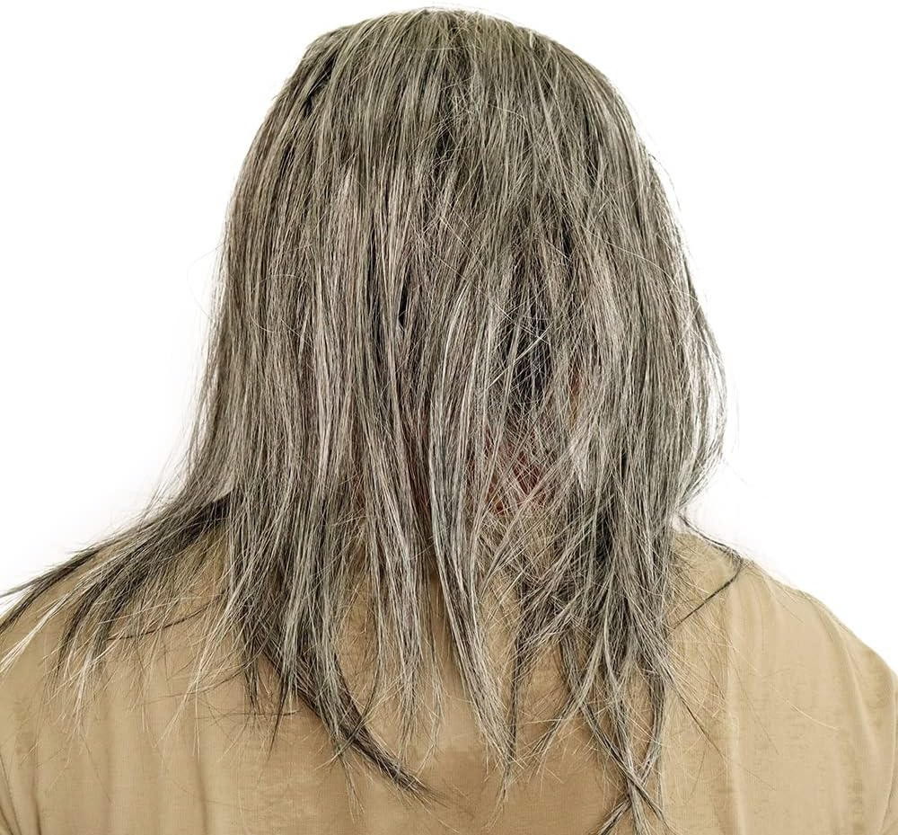 Halloween Novelty Scary Latex Witch Mask Novelty Dressing up for Halloween Party Realistic Old Man Face image number 3