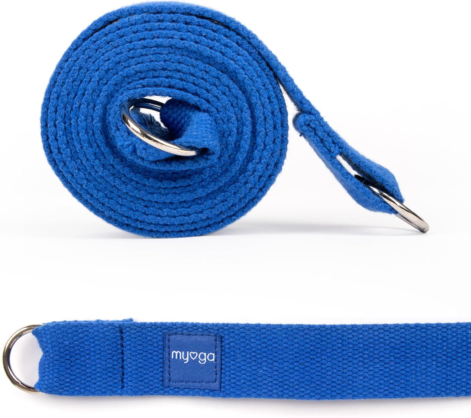 Myga 2-In-1 Yoga Belt Strap for Stretching and Improving Flexibility - Adjustable Yoga Sling for Carrying Yoga Mat with D-Ring Buckle - Yoga Strap for Holding Poses and Physical Therapy image number 4