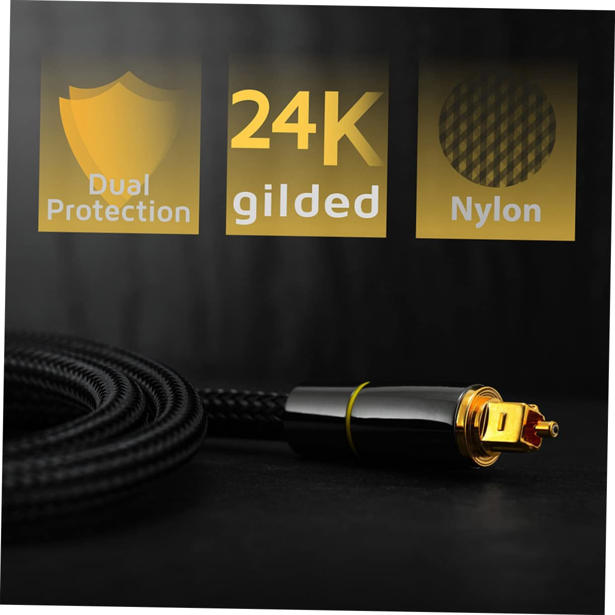 ARTIBETTER Optical Fiber Audio Cable for Car Audio Male to Male Connection for Home Theater Systems image number 2