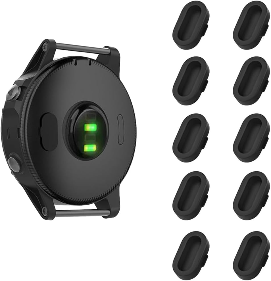 Silicone Dust Plug for Garmin Forerunner 45/55/165/245/255/265/745/935/955/965, Approach S60/S62/S50/S10/S12/G12, Swim 2/Vivosmart 5/Enduro/Vivomove Style Charger Port anti Dust Plug (10)