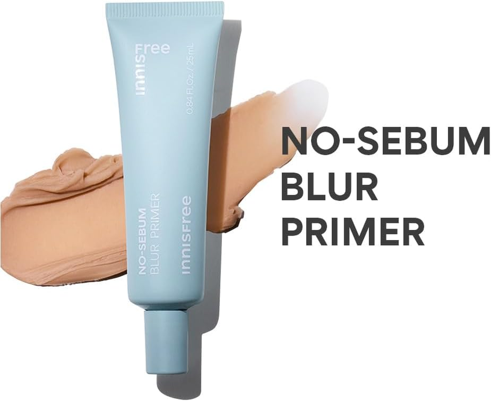 Innisfree No-Sebum Blur Primer 25Ml for Long Lasting Smooth Pore Coverage, Korean Makeup