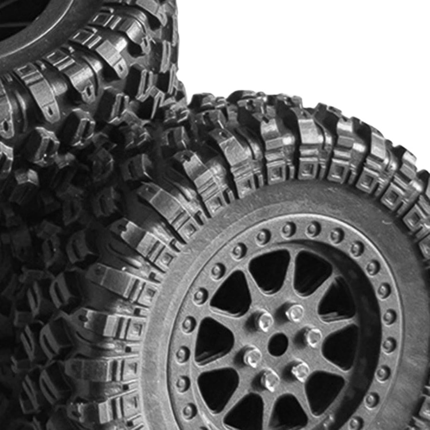 Generic 4 Pieces 1/12 RC Car Tires DIY High Performance Accessory for LC79 MN78 MN82 image number 4