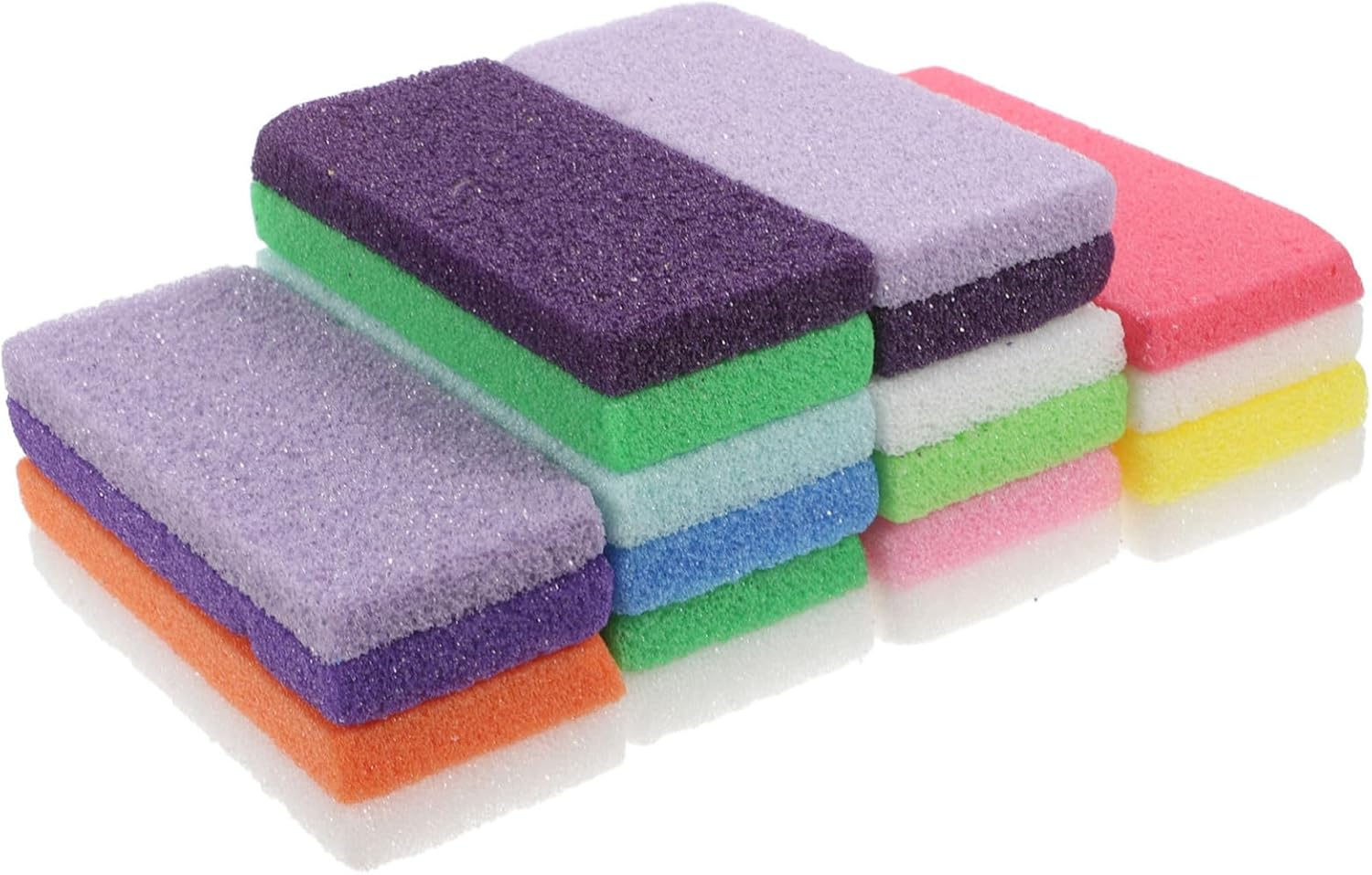 HAPINARY 10Pcs Double-Sided Pumice Stone for Feet Foot Scrubber for Callus Removal Dead Skin Exfoliation for Home Salon Use image number 1