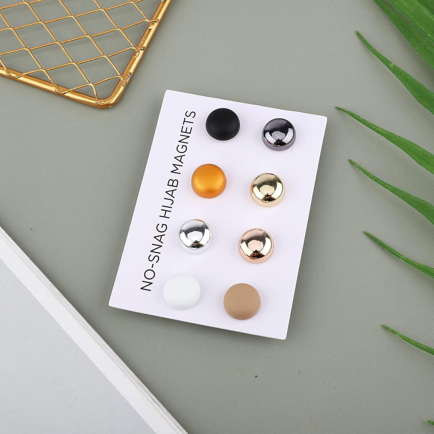 8PCS Multi-Purpose Magnetic Hijab Pins - Strong Pinless Scarf Clasp and Brooch for Women'S Hijabs, Scarves, and Clothes - [Image-Dependent] image number 5