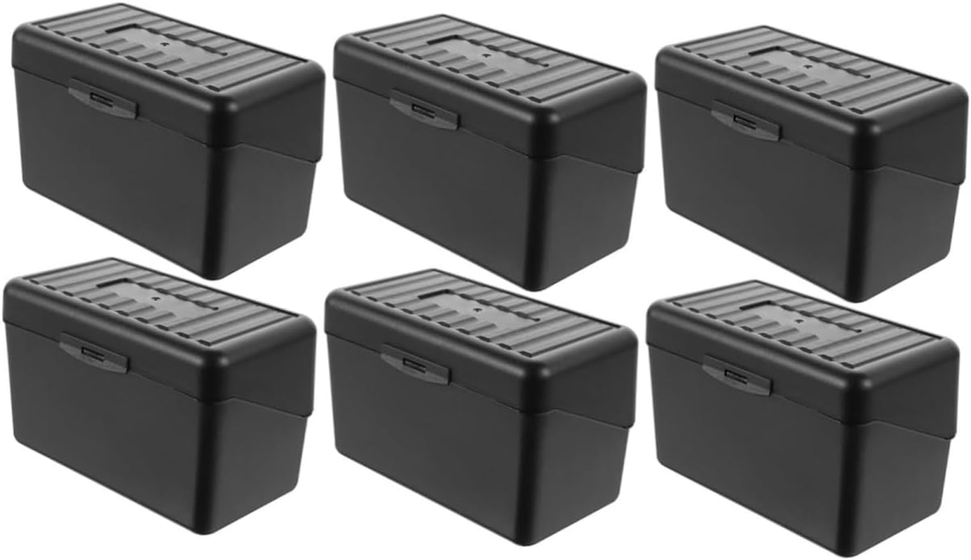 NUOBESTY 6Pcs Portable Office Cards Box Business Card Holder Organizer Storage Case for Office Use Convenient Holder