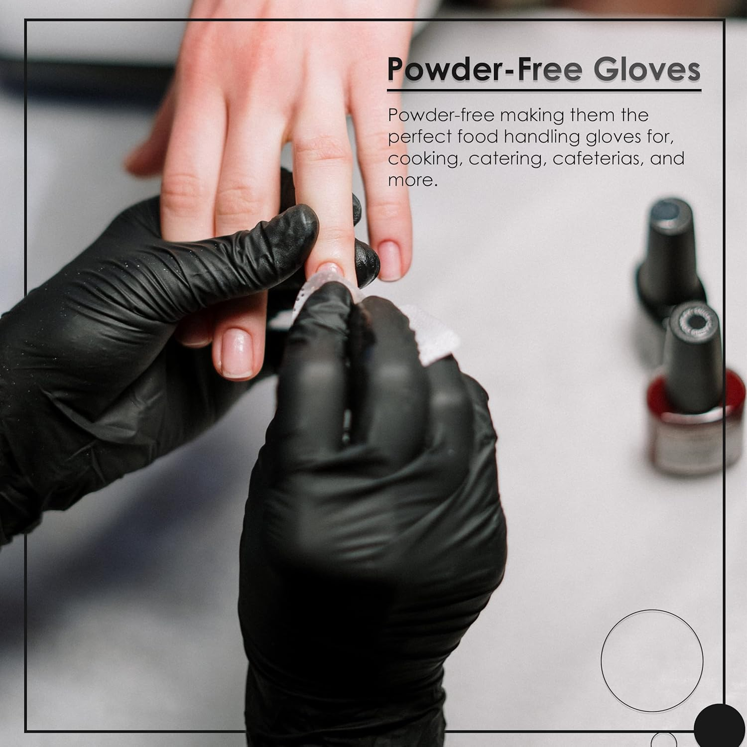 Medicom Safe Touch Nitrile Gloves - 100 Count -X Large - Black Gloves, Work Gloves - Multipurpose Powder Free Gloves (Pack of 2)