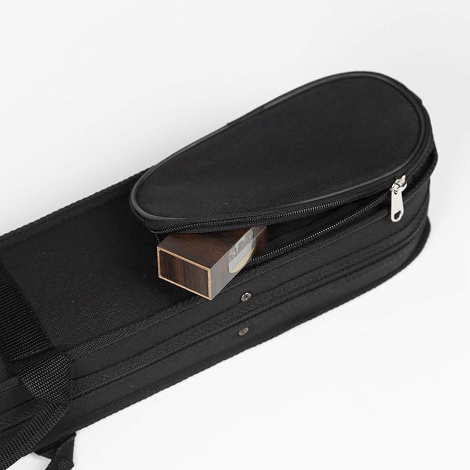 Luwecf Double Bass Bow Case with Enhanced Protection for String Instrument Storage, Black - Red image number 4