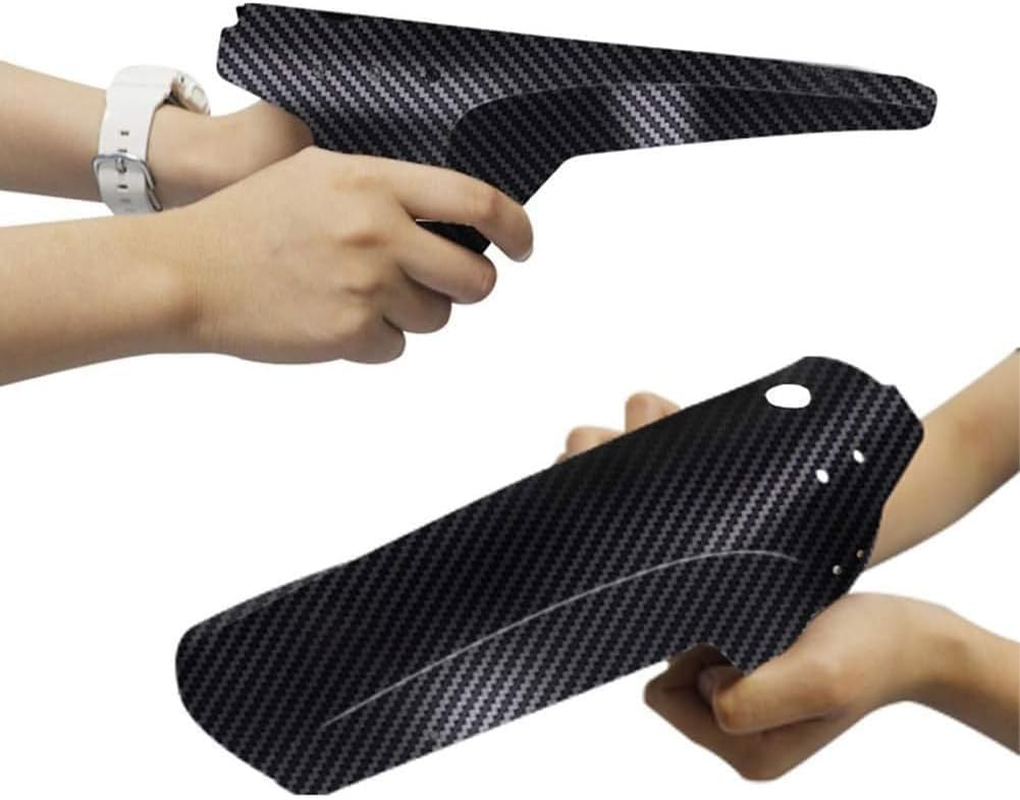 AIMALL 2Pcs Mountain Bike Carbon Fibre Mudguard Set for Front and Rear Fork with Durable Flexible Design image number 3