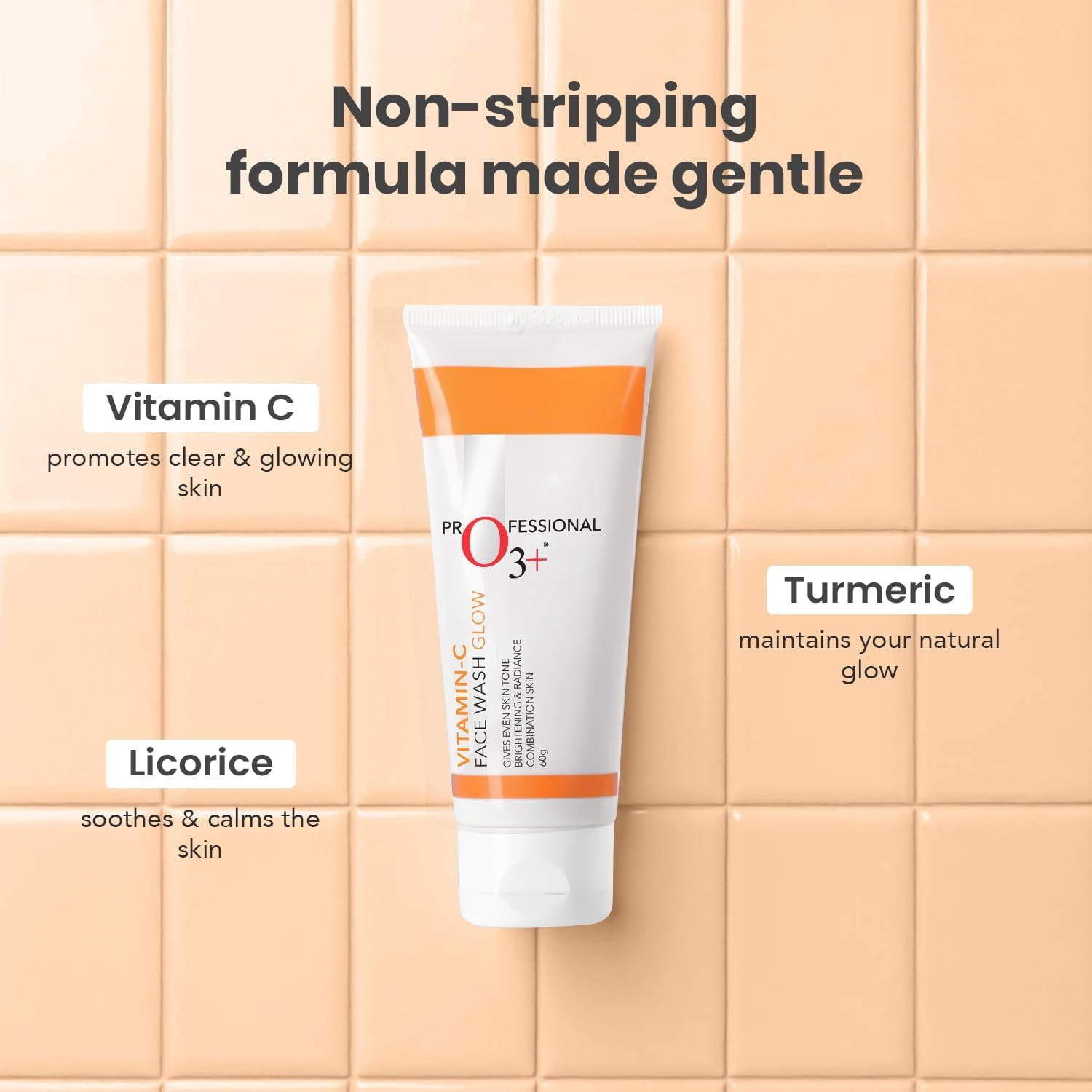 O3+ Vitamin C Face Wash for Glowing Skin and Deep Cleanses and Unifies Skin Tone 60G image number 6