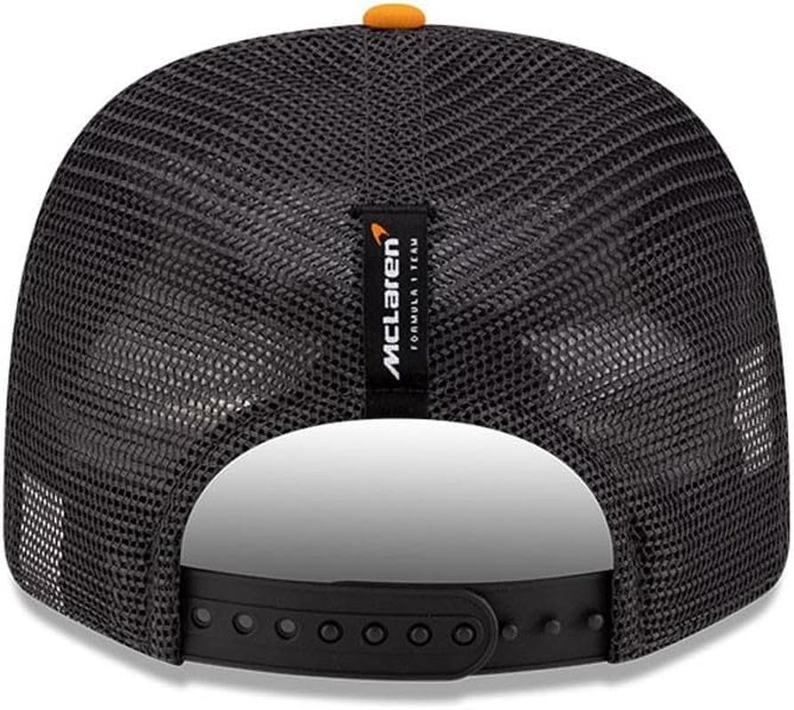 New Era Mclaren F1 9SEVENTY Baseball Cap, Oscar Piastri Driver Edition, Orange and Grey Mesh Trucker Hat, Orange and Grey, One Size image number 1